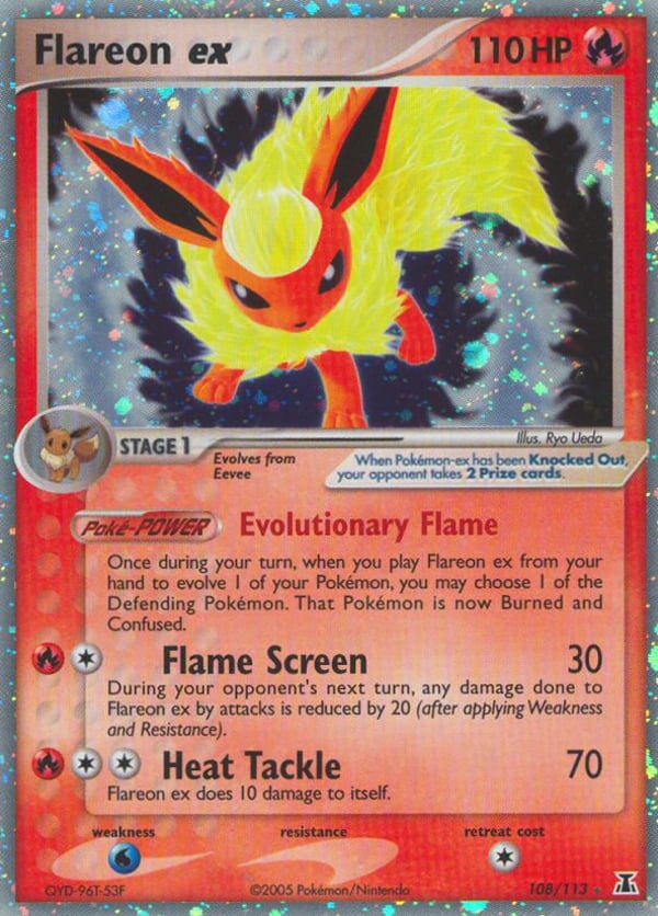 Flareon ex – Rare Holo EX – Delta Species