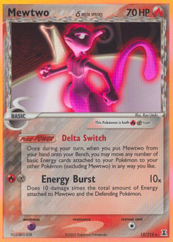 Mewtwo δ – Rare Holo – Delta Species