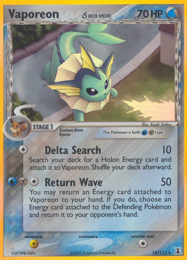 Vaporeon δ – Rare Holo – Delta Species