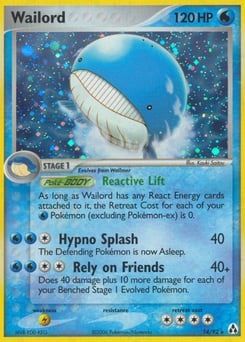 Wailord – Rare Holo – Legend Maker