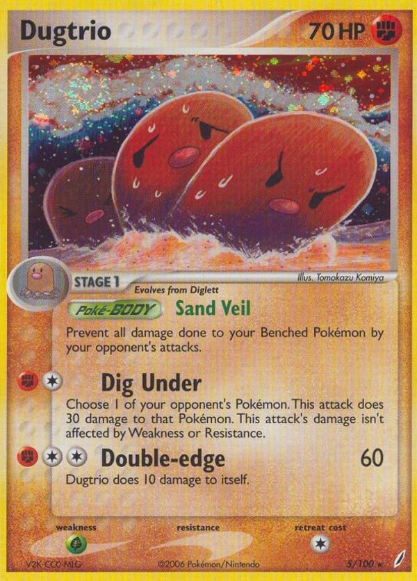Dugtrio – Rare Holo – Crystal Guardians