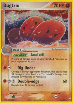 Dugtrio – Rare Holo – Crystal Guardians