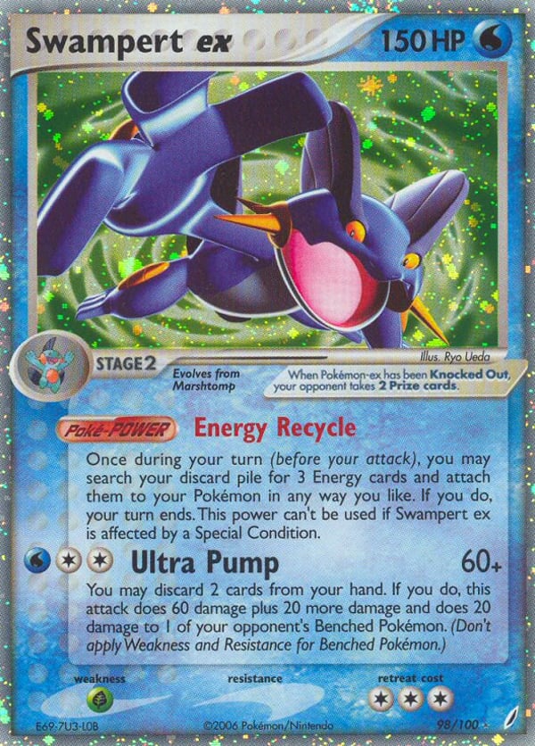 Swampert ex – Rare Holo EX – Crystal Guardians