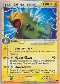 Tyranitar ex δ – Rare Holo EX