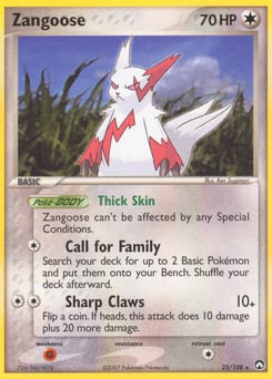 Zangoose – Rare – Power Keepers