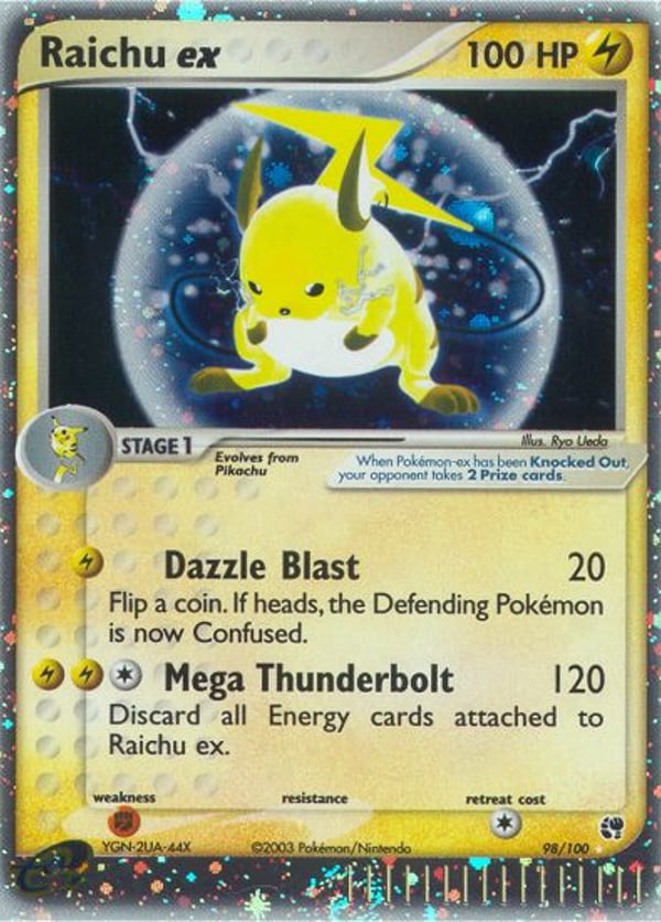 Raichu ex – Rare Holo EX – Sandstorm