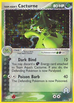 Team Aqua's Cacturne – Rare Holo – Team Magma vs Team Aqua
