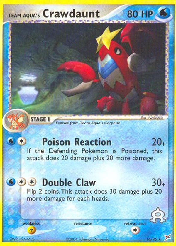 Team Aqua's Crawdaunt – Rare – Team Magma vs Team Aqua