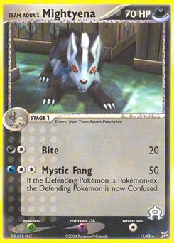 Team Aqua's Mightyena – Rare – Team Magma vs Team Aqua