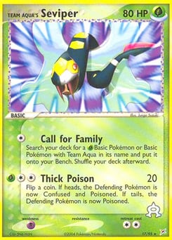 Team Aqua's Seviper – Rare – Team Magma vs Team Aqua