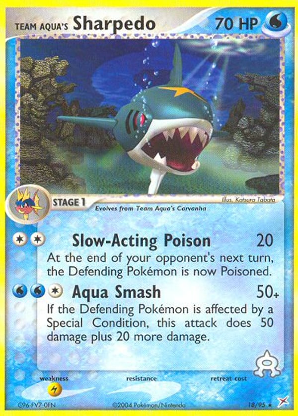 Team Aqua's Sharpedo – Rare – Team Magma vs Team Aqua