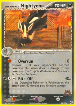 Team Magma's Mightyena – Rare – Team Magma vs Team Aqua