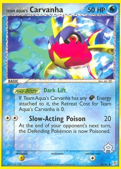 Team Aqua's Carvanha – Uncommon – Team Magma vs Team Aqua