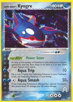 Team Aqua's Kyogre – Rare Holo – Team Magma vs Team Aqua