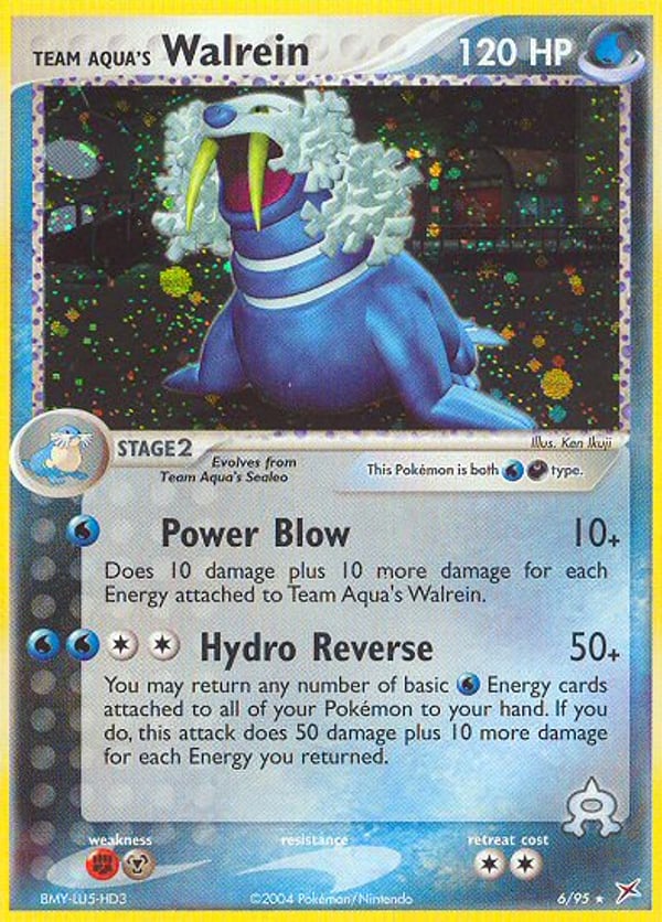 Team Aqua's Walrein – Rare Holo – Team Magma vs Team Aqua