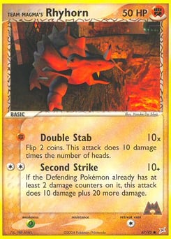 Team Magma's Rhyhorn – Common – Team Magma vs Team Aqua