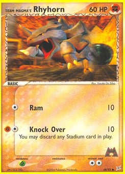 Team Magma's Rhyhorn – Common – Team Magma vs Team Aqua