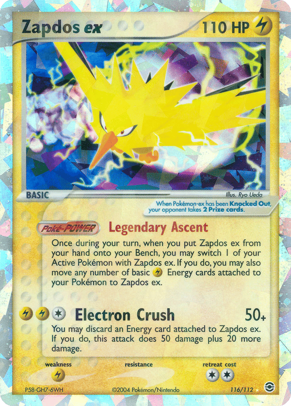 Zapdos ex – Rare Secret – FireRed & LeafGreen