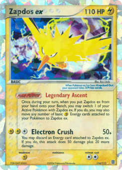 Zapdos ex – Rare Secret – FireRed & LeafGreen