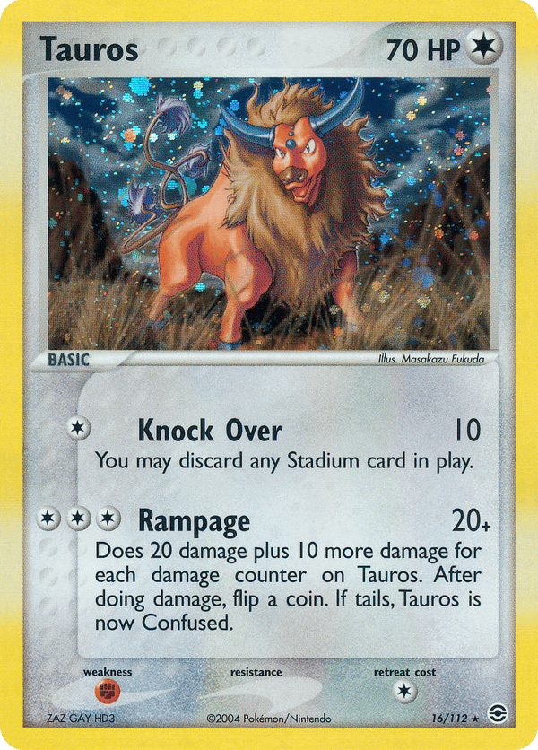Tauros – Rare Holo – FireRed & LeafGreen