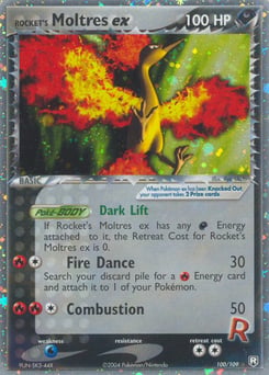 Rocket's Moltres ex – Rare Holo EX – Team Rocket Returns