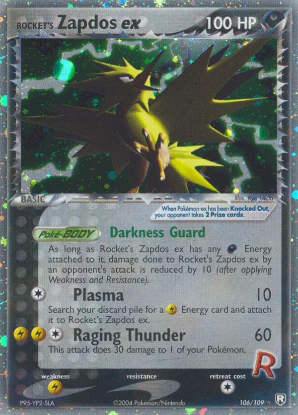Rocket's Zapdos ex – Rare Holo EX – Team Rocket Returns