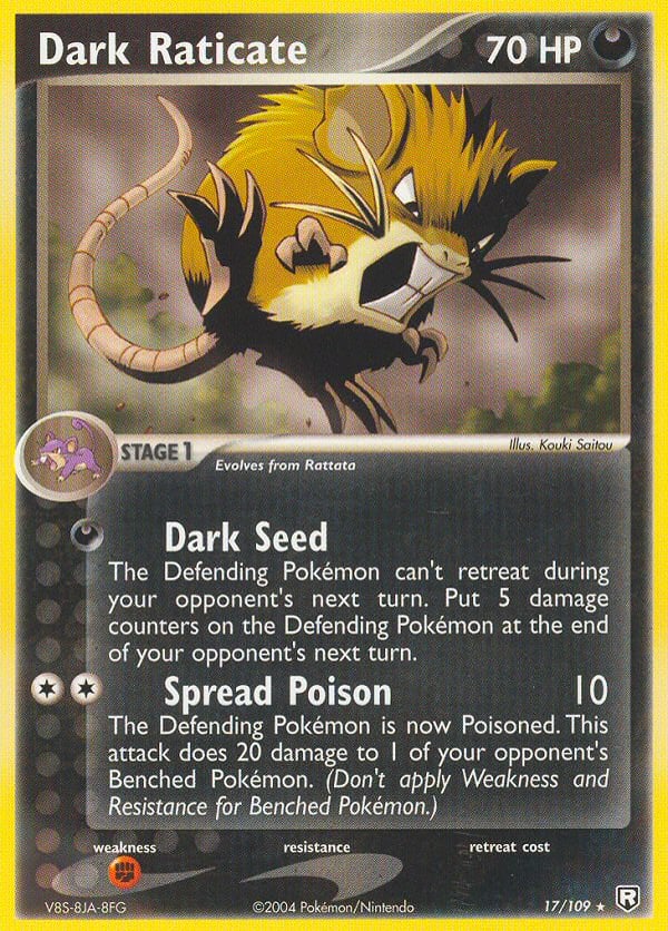 Dark Raticate – Rare – Team Rocket Returns