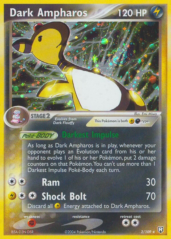 Dark Ampharos – Rare Holo – Team Rocket Returns