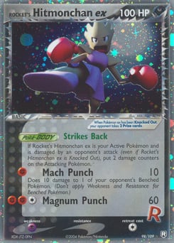 Rocket's Hitmonchan ex – Rare Holo EX – Team Rocket Returns
