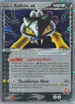 Rocket's Raikou ex – Rare Secret – Deoxys