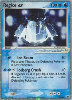 Regice ex – Rare Holo EX