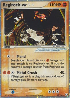 Regirock ex – Rare Holo EX – Emerald