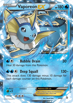 Vaporeon-EX – Rare Holo EX – Generations