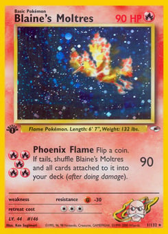 Blaine's Moltres – Rare Holo – Gym Heroes