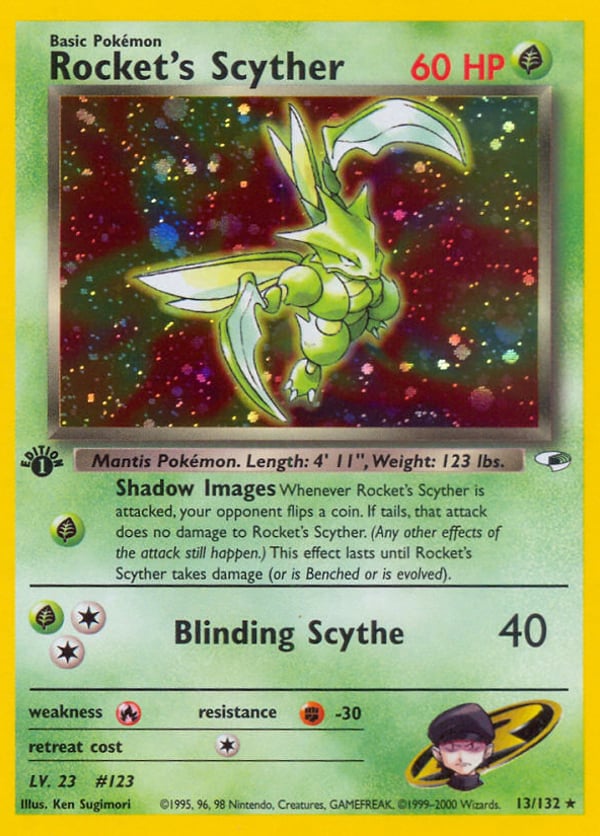 Rocket's Scyther – Rare Holo – Gym Heroes