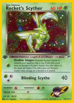 Rocket's Scyther – Rare Holo – Gym Heroes
