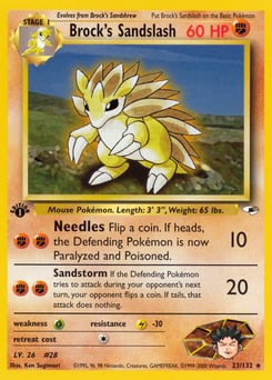 Brock's Sandslash – Rare – Gym Heroes