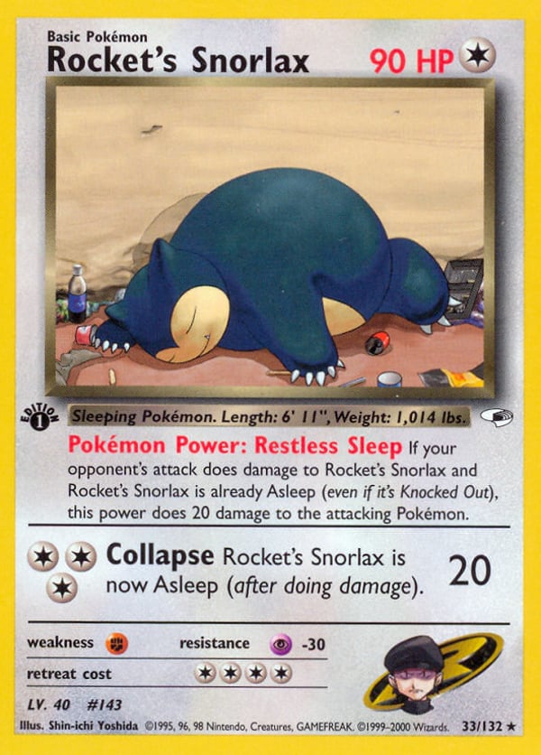 Rocket's Snorlax – Rare – Gym Heroes