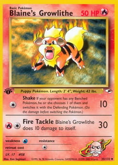 Blaine's Growlithe – Uncommon – Gym Heroes