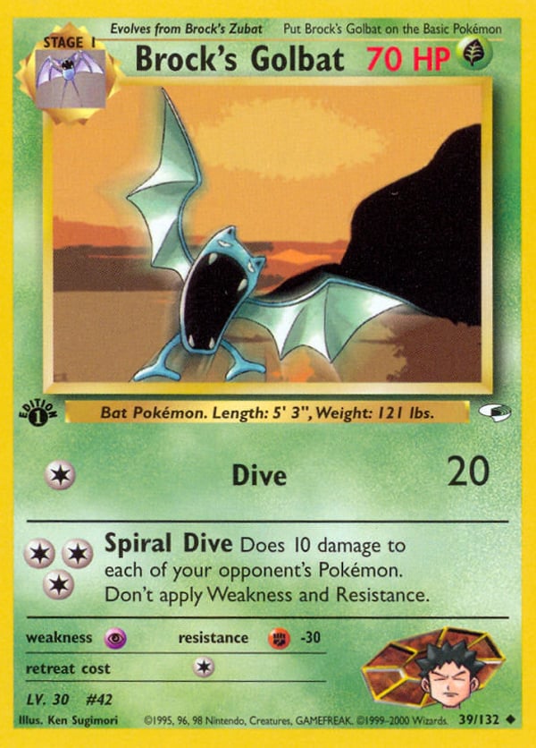Brock's Golbat – Uncommon – Gym Heroes