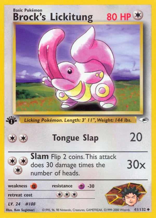 Brock's Lickitung – Uncommon – Gym Heroes