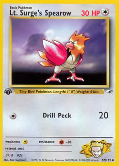 Lt. Surge's Spearow – Uncommon – Gym Heroes