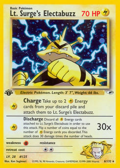 Lt. Surge's Electabuzz – Rare Holo