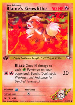 Blaine's Growlithe – Common – Gym Heroes