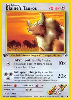 Blaine's Tauros – Common – Gym Heroes