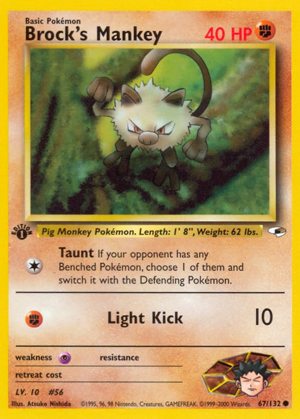 Brock's Mankey – Common – Gym Heroes