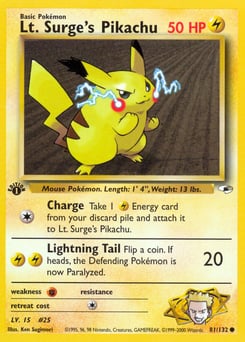 Lt. Surge's Pikachu – Common