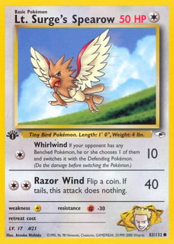 Lt. Surge's Spearow – Common – Gym Heroes