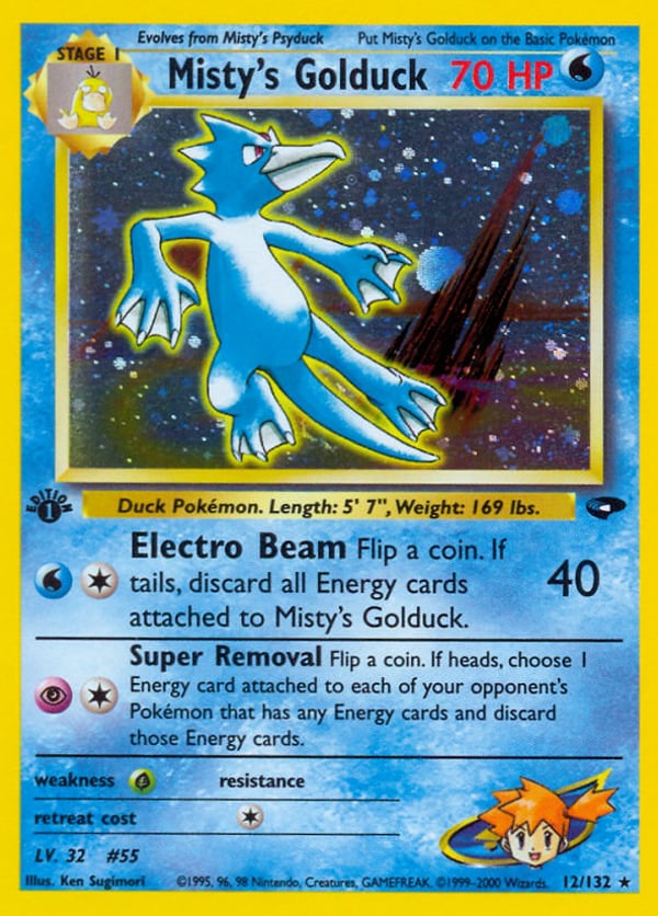 Misty's Golduck – Rare Holo – Gym Challenge