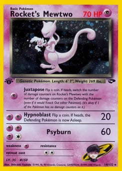 Rocket's Mewtwo – Rare Holo – Gym Challenge